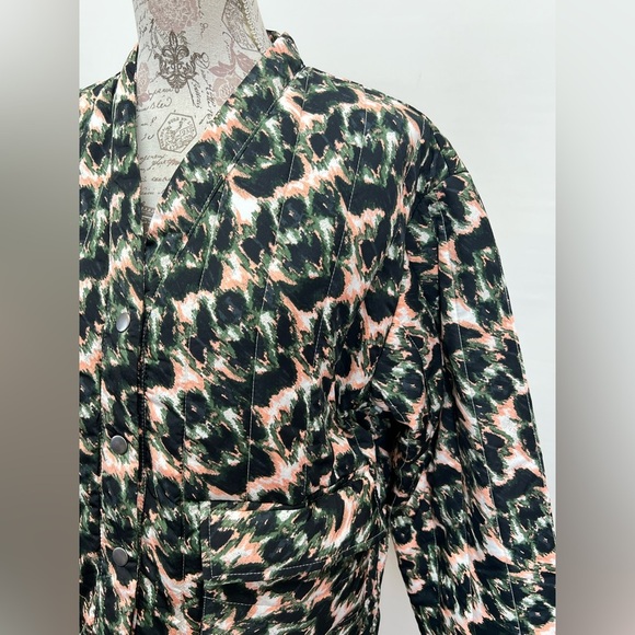 RACHEL COMEY for TARGET  Black and coral quilted crop jacket size L - Picture 3 of 13